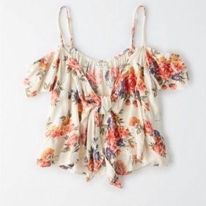 American eagle cold shoulder top